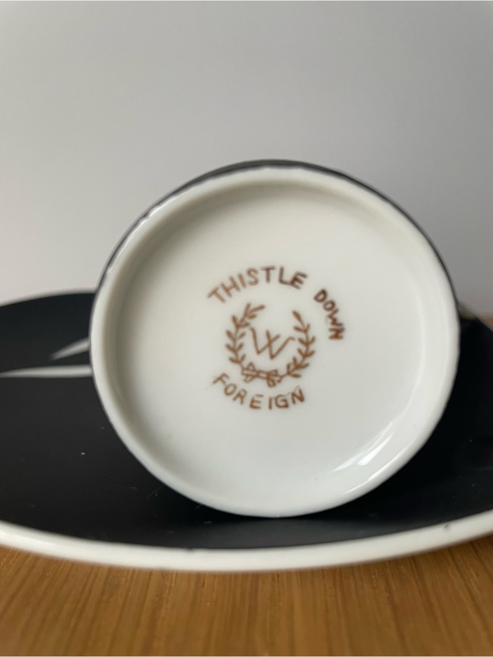 Vintage MCM Thistledown Foreign Seahorse Porcelain Espresso Cup & Saucer 50s 60s - Picture 4 of 16
